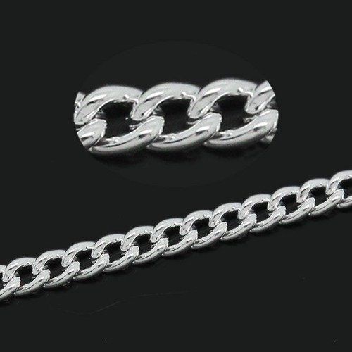 Perlin K3 3 Mètres De Chaîne En Maille Forçat - 5,5 Mm - Or