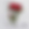 X 1 applique-écusson-patch thermocollant rose rouge 21,1 x 13,9 cm t5 