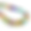X 10 mixte perles en verre millefiori carré motif fleur multicolore 10 x 10 mm 