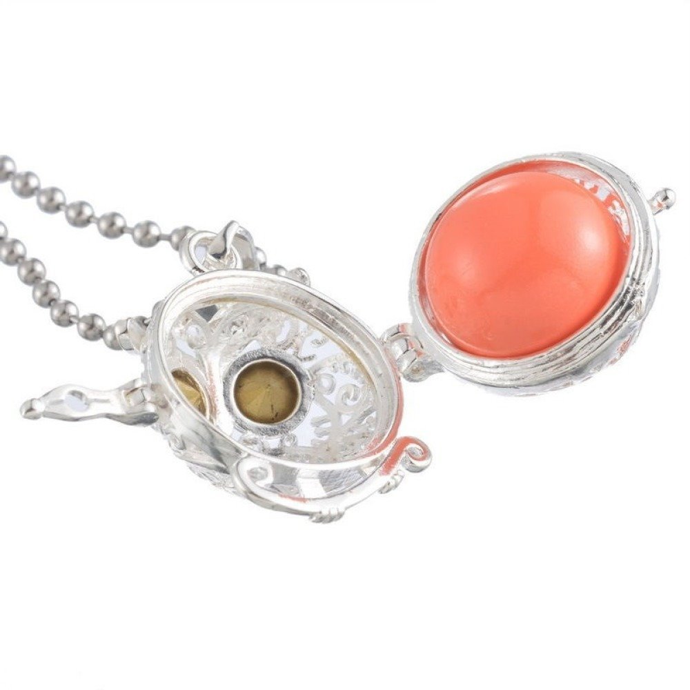 Collier Ange Morella - Pendentif Avec Boule Sonore 16mm, Chaîne Acier Inoxydable 70cm - Cadeau Femme