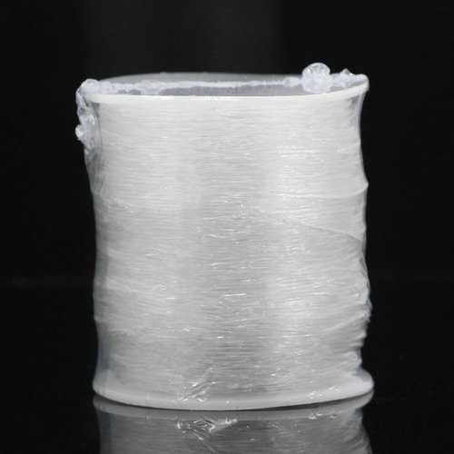 X 10 mètres de fil en nylon élastique blanc pour bijoux création 0,4 mm