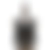 X 1 applique guipure dentelle fine noir encolure motif tête de mort crane à coudre 47 x 40 cm qw2