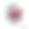 1 transfert écusson-patch thermocollant tête de mort multicolore 26,7 x 22,5 cm