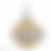 X 1 pendentif cage de bali bola mexicain motif fleur pour bille d'harmonie bébé argenté/doré 3,7 x 2,9 cm