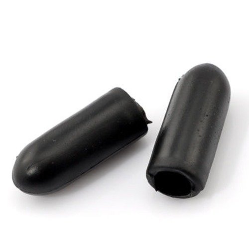 X 10 embouts caoutchouc noir pour serre-tete 15 x 6 mm 