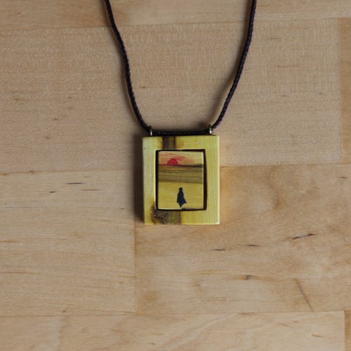 Collier en bois coucher nomade