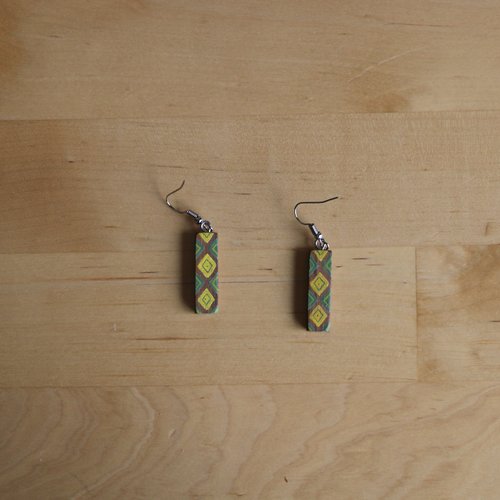 Boucles d'oreilles en bois l’âme du baobab