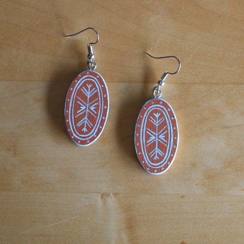 Boucles d'oreilles en bois brise boréale