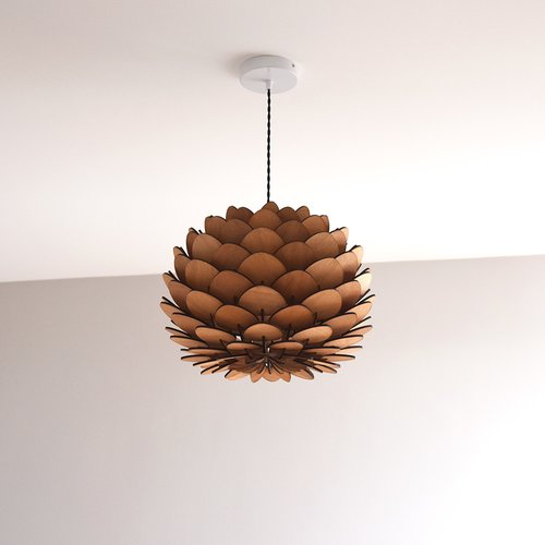 35cm luminaire pomme de pin artisanal - fait main