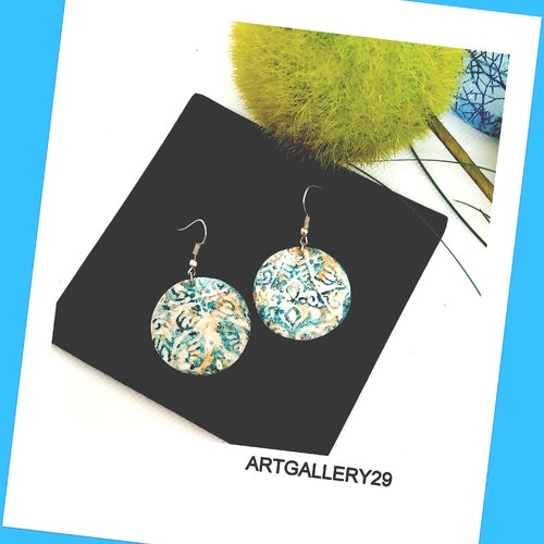 Boucles d'oreilles turquoise au charme ethnique
