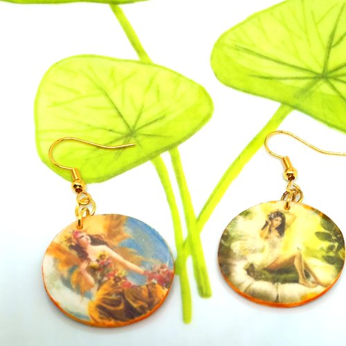 Boucles d'oreilles féeriques pastel/dépareillées pour adolescente - idée cadeau pour adolescente