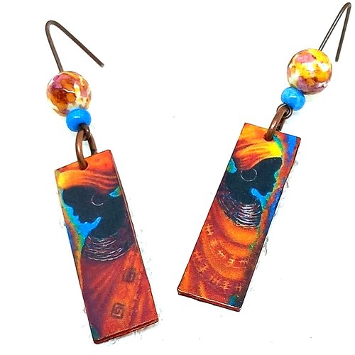 Boucles d'oreilles style africain | bijoux ethniques bohème | boucles pendantes africaines