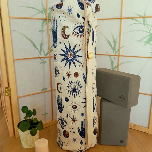 Sac à tapis de yoga motif troisième oeil