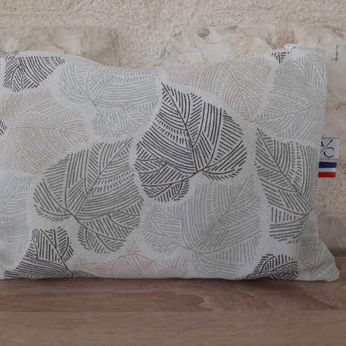 Pochette rangement sport yoga feuillage écru