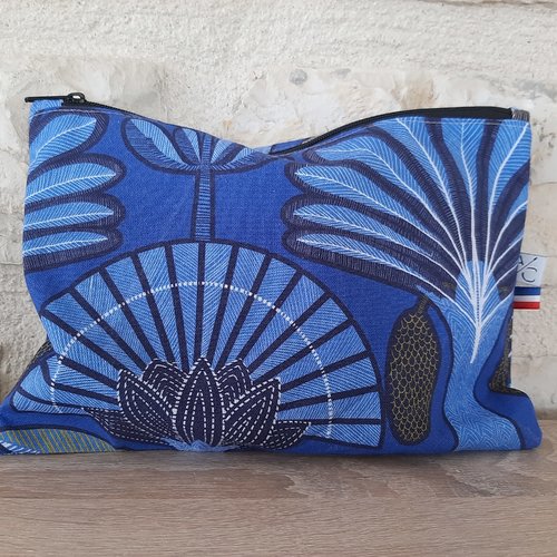 Pochette rangement sport yoga dattier bleu