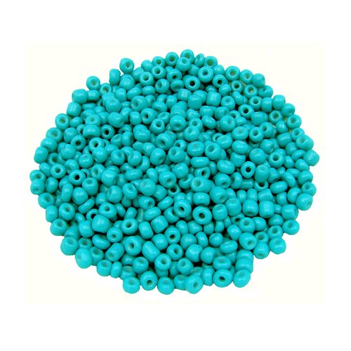 Perles de rocaille 6/0 (4mm) turquoise foncé (20g)