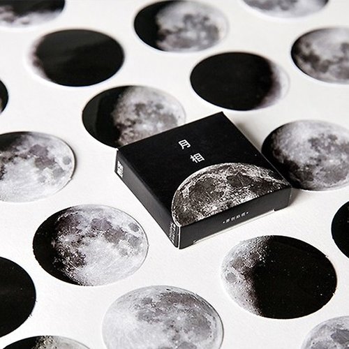 45 stickers autocollants phases de la lune