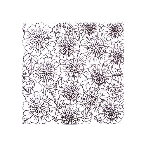 Tampon clear motif fleurs