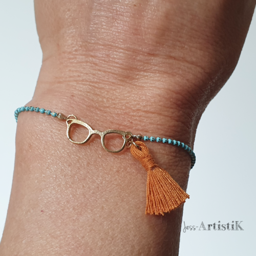 Bracelet femme acier doré et pierres multicolores Mirany - 21001