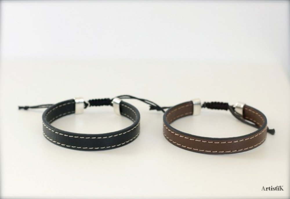 20 DIY Bracelets pour homme: cuir, fils, perles, cordes, lin et