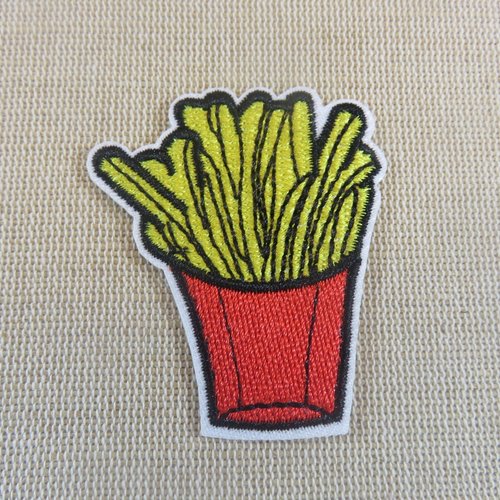 Patch thermocollant écusson frites fast food