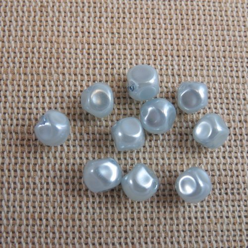 Perles grise à facette acrylique 6mm - lot de 24