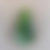 Grand pendentif en résine effet pierre de jade verte 63mm