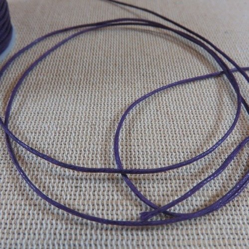 Fil cordon violet de 1mm - lot de 10 mètres