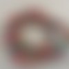 Perles malachite synthèse 10mm arc-en-ciel - lot de 10