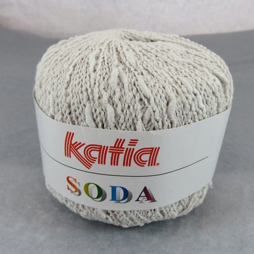 Fil katia soda gris clair pelote fils coton polyamide
