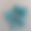 Perles polygone acrylique effet turquoise bleu fissuré - lot de 10