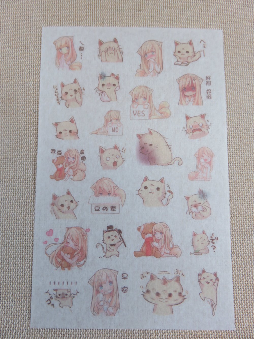 Stickers manga kawaii étiquette scrapbooking papier autocollant - Un grand  marché