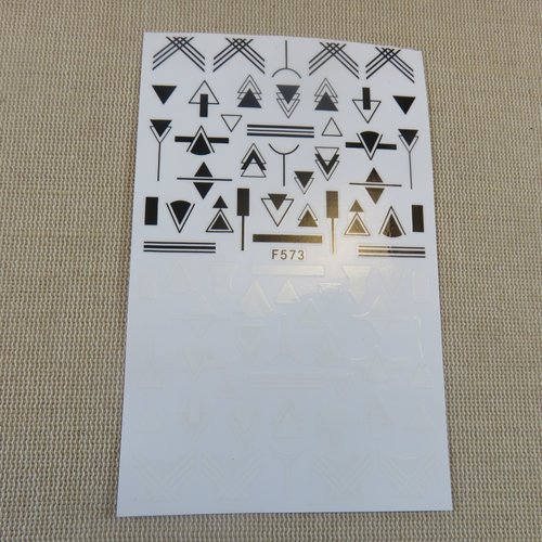 Nails-art stickers autocollant géométrique - décoration d'ongle