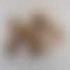 Perles hématite cube marron 6mm - lot de 10