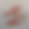 Perles goutte rose orange larme en verre 9x6mm - lot de 10