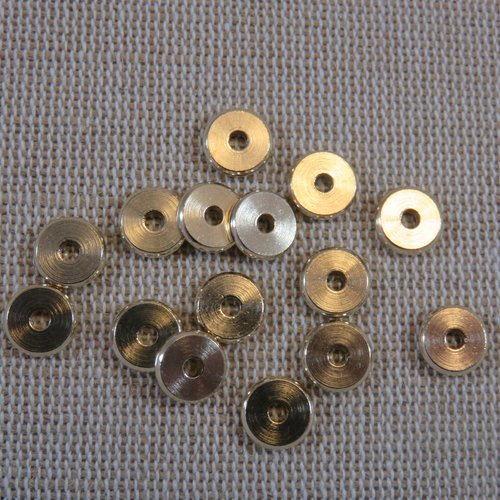 Perles rondelle laiton 8mm disque entretoise - lot de 15