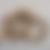 Perles agate 8mm texture effet bois pétrifié ronde pierre de gemme - lot de 10