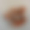 Perles céramique orange 10mm ronde - lot de 10