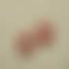 Perles céramique donuts rouge 22mm soucoupe - lot de 2