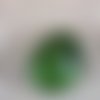 Grosse perle en résine verte effet jade 37mm