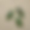 Perles losange en résine marquise verte effet jade 24x10mm - lot de 3