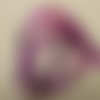 Perles agate rose pourpre ronde 8mm pierre de gemme - lot de 10