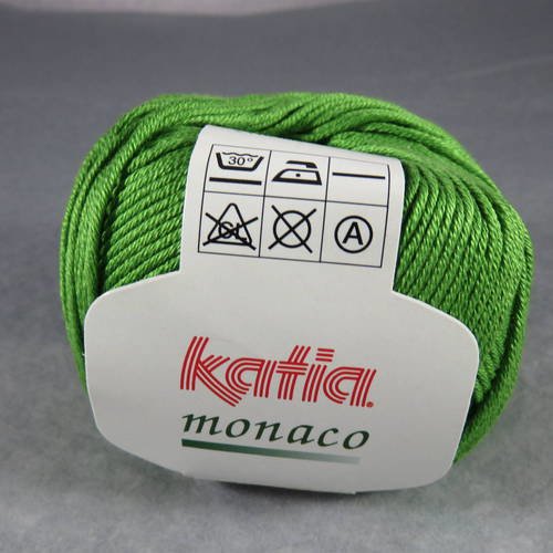 Fil coton katia monaco vert pelote fils 100% coton mercerisé