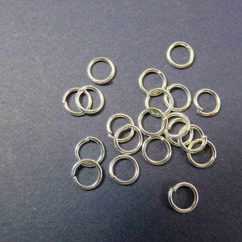 Anneaux de jonction 5mm métal couleur argenté - lot de 50 apprêt pour bijoux