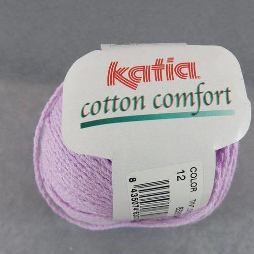 Coton katia cotton comfort parme pelote fil coton polyamide
