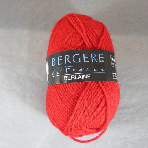 Laine bergere de france berlaine rouge 100% laine peignée