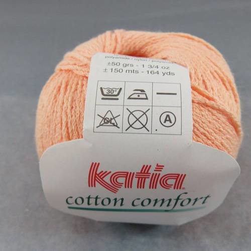 Coton katia cotton comfort abricot pelote fil coton polyamide