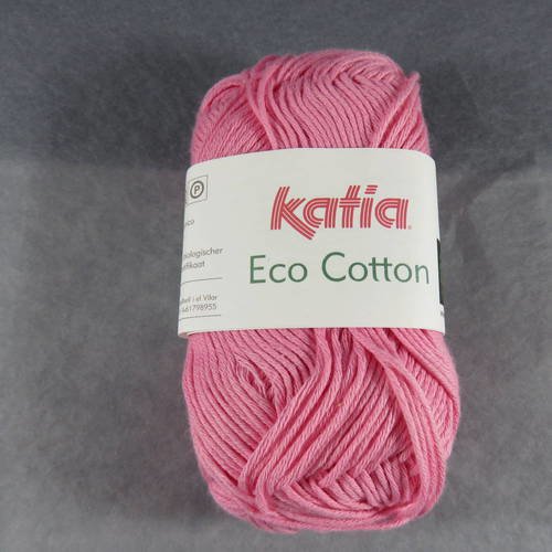 Coton bio rose katia eco cotton fil 100% organique biologique