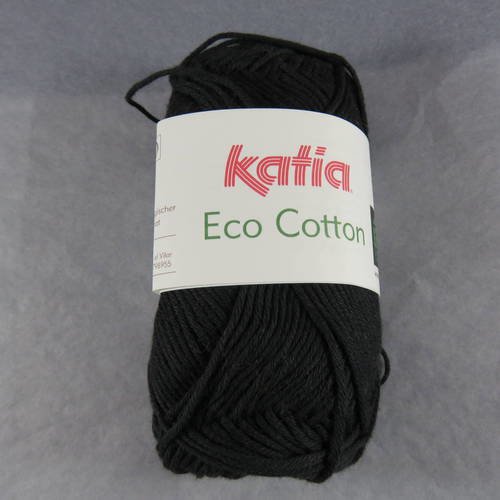 Coton bio noir katia eco cotton pelote fil 100% organique biologique