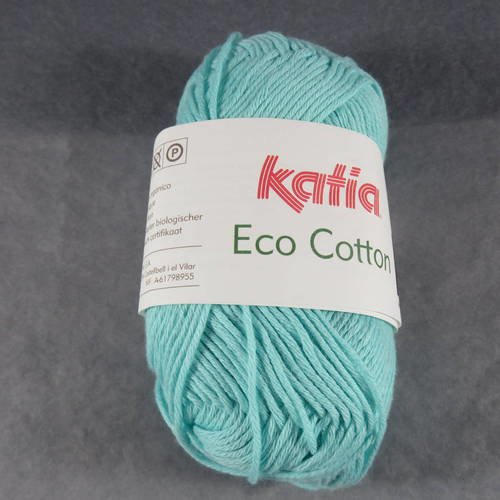 Coton bio katia eco cotton bleu clair pelote fil 100% organique biologique